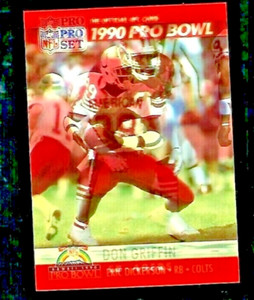 1990 pro set ERROR #338 DICKERSON BACK ERIC dickerson/GRIFFIN FRONT variation