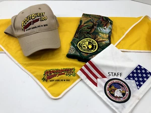 Vintage Boy Scout Neckerchief St. Louis Missouri Forest Park Quest Staff Hat - Picture 1 of 5