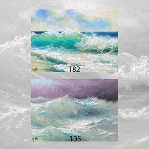 SET #16 von 2 ACEO KUNSTDRUCKE MEERLANDSCHAFT GESCHENK Pazifischer Ozean Hawaii Sturm Küste  - Bild 1 von 1