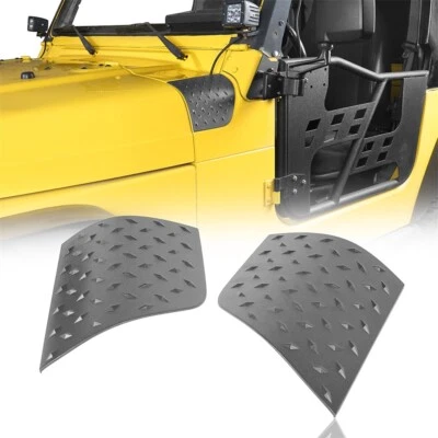 Par de cubiertas protectoras de carrocería lateral con capucha negra para Jeep Wrangler TJ 1997-2006 Foto 1 de 4