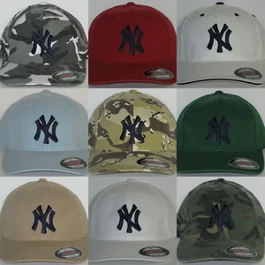 New York Yankees "FLEX FIT" CAP ⚾CLASSIC MLB PATCH/LOGO ⚾3 Sizes ⚾6 Colors ⚾NEW - Picture 1 of 4