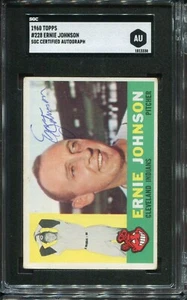 1960 Topps #228 Ernie Johnson Cleveland Indians - SGC Authentic Autograph - Picture 1 of 2