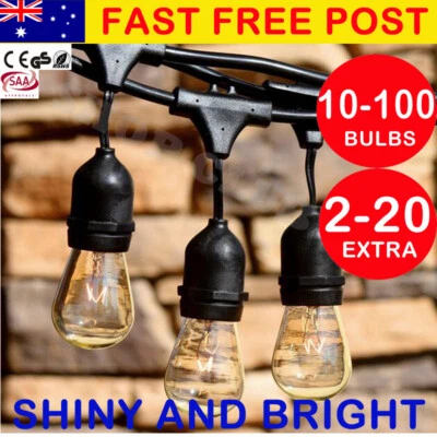 NEW 11m- 92m Festoon String Lights Kits Christmas Wedding Party Home Waterproof  - image 1 of 4