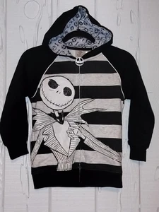 Disney The Nightmare Before Christmas JACK SKELLINGTON Kids Zip Hoodie Sz 8M - Picture 1 of 11