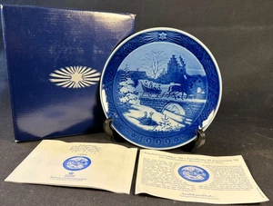 Plato de Navidad Royal Copenhagen 1999 "The Sleigh Ride" con caja/folleto/certificado de autenticidad - Imagen 1 de 4