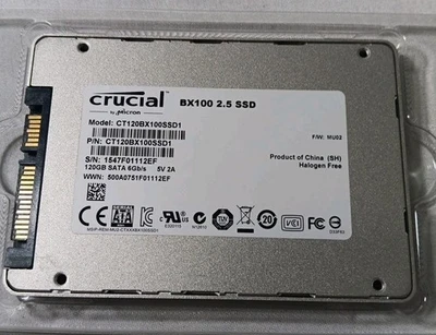 CRUCIAL~ Micron~BX100 120GB 2.5" SATA / 6Gb/s CT120BX100SSD1 Solid State Drive - Image 1 of 3