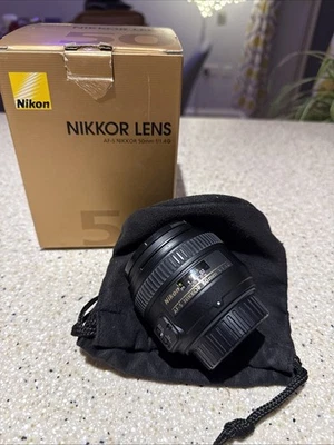 Nikon Nikkor AF-S 50mm f/1.4G Lens with Hood and Pouch - Image 1 of 4