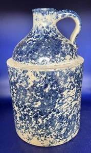 Extremely Rare Blue Sponge Decorated Jug - Picture 1 of 10