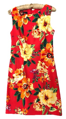 Abito Alyx 4 tubino rosa floreale elasticizzato senza maniche stampa tropicale primavera estate