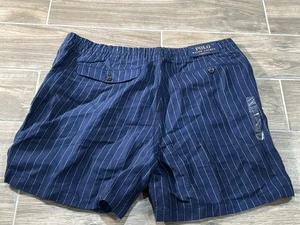 "Pantalones Cortos Polo Ralph Lauren Hombres XL Rayas Seersucker Elastizados Calce Clásico Nuevos con Etiquetas 9""" - Imagen 1 de 5