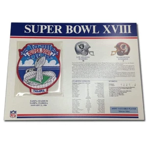 1984 NFL Super Bowl XVIII Patch Oakland Raiders Washington Redskins - Bild 1 von 1