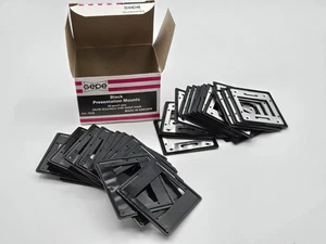 Gepe 7026 Slide Presentation Mounts 24x36 glassless w/ metal mask qty 17 - Foto 1 di 11