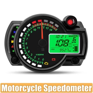 Velocímetro universal para motocicleta 12v apto para medidor de odómetro digital Honda - Imagen 1 de 25