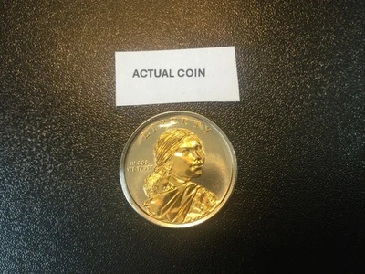 2017 D Native American Dollar Platinum and Gold Highlighted Sacagawea - Image 1 of 3