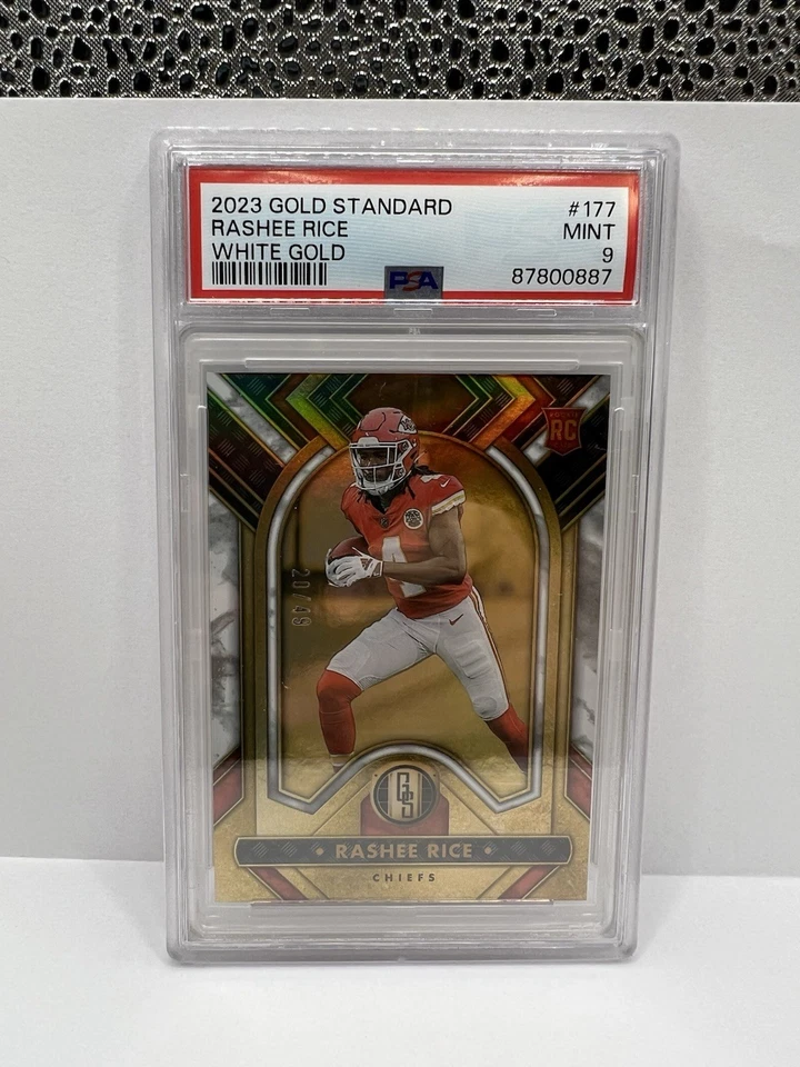 2023 Panini Gold Standard Rashee Rice White Gold #177 Rookie RC /49 PSA 9 - Image 1 of 2