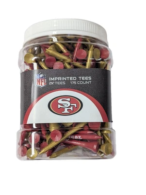 NFL San Francisco 49ers Golf Imprinted Tees 175 Count - Image 1 of 3