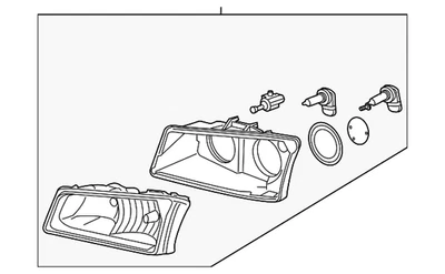Conjunto de faros laterales de pasajero GM 10396912 genuino Foto 1 de 4