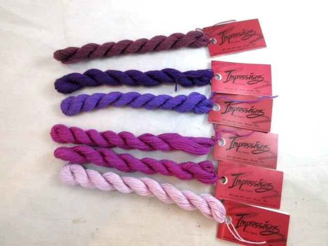 Impressions by Caron Lot of 6 Skeins Assorted Colors  36 yds.     H140 - Image 1 of 3