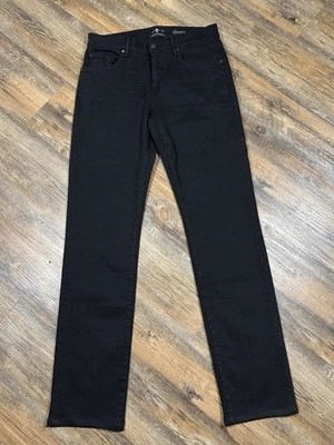 7 For All Mankind Slimmy Jeans Men’s 31x32 Black Denim Luxe Performance Stretch - Image 1 of 4