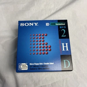 Disquette Sony 3,5" NEUVE Pack de 10 2HD Formaté IBM - Photo 1/3