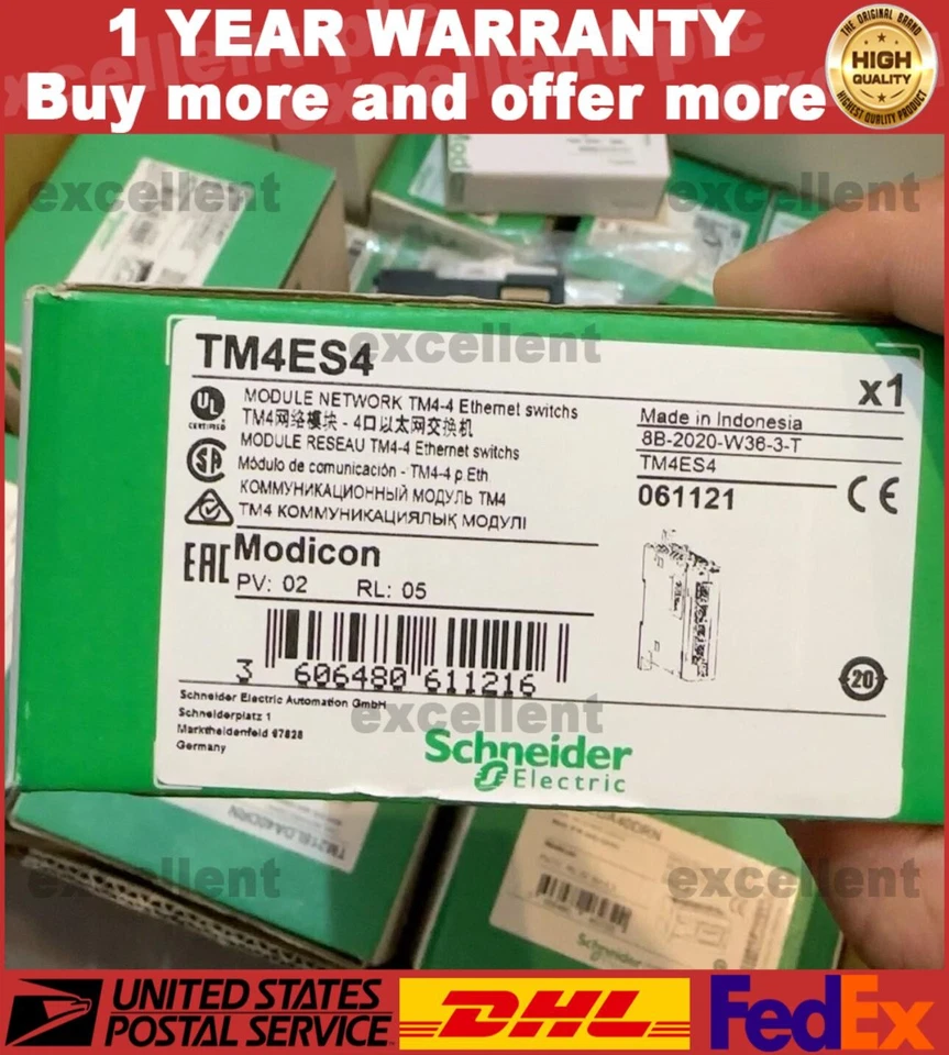 Brand New Schneider Electric TM4ES4 Modicon TM4 Ethernet Network Module - Image 1 of 1