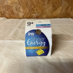 Top L'eggs Sheer Vitality Benefit Control punta trasparente nudo Q Plus 4j - Foto 1 di 5