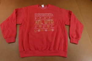Atlanta United FC Port Authority Mens XL Red Fleece Crew Neck Sweatshirt New - Picture 1 of 9