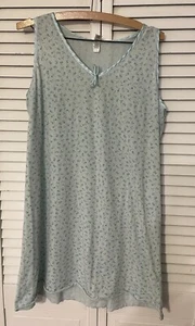 PINK By Victoria’s Secret Summer Nightgown Sz M Blue Lightweight Short Sleeves - Picture 1 of 5
