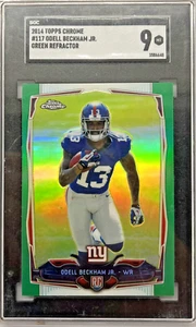 2014 Topps Chrome #117 Odell Beckham Jr. Green Refractor RC SGC 9 - Picture 1 of 2