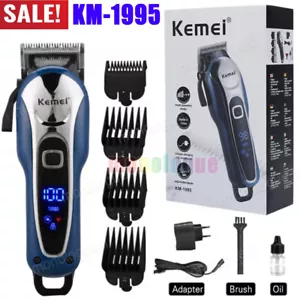 Updated Professional Hair Clippers Trimmer Kit Men Cutting Machine Barber Salon - Picture 1 of 13
