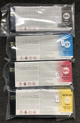 4 x Roland Ink VersaUV LEC-300 LEC-330 LEC-540 LEJ-640 / ECO-UV EUV Ver.2 INK - Image 1 of 2