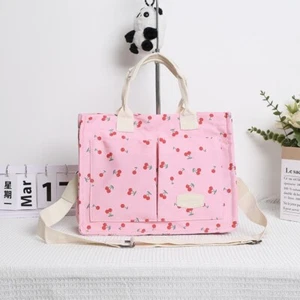 Large Capacity Cherry Printed Handbag with Handle Women's Handbag Student - Picture 1 of 15