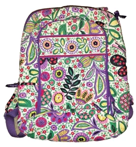 Vera Bradley Women’s laptop backpack Viva La Vera floral quilted bag - Picture 1 of 5