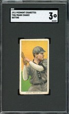 1909-1911 T206 Frank Chance Batting Piedmont 350-460 HOF Chicago Cubs SGC 3 VG