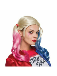 Harley Quinn Wig Suicide Squad Accessory Ladies Halloween Fancy Dress Wig