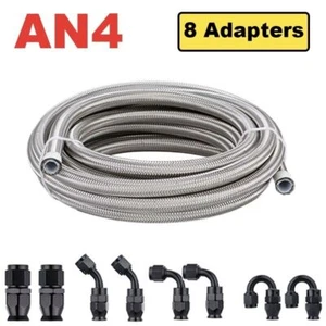 Kit de montaje de manguera de línea de combustible 3,5 M AN4 manguera trenzada de acero inoxidable con extremos de manguera giratorios - Imagen 1 de 14