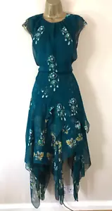 £3900 OSCAR DE LA RENTA RUNWAY Silk Waterfall Midi Dress UK 6 - 8 Wedding Races - Picture 1 of 12