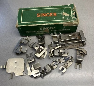 Vintage Singer Cardboard Box With Random Attachments 301 ? Machines - Picture 1 of 12