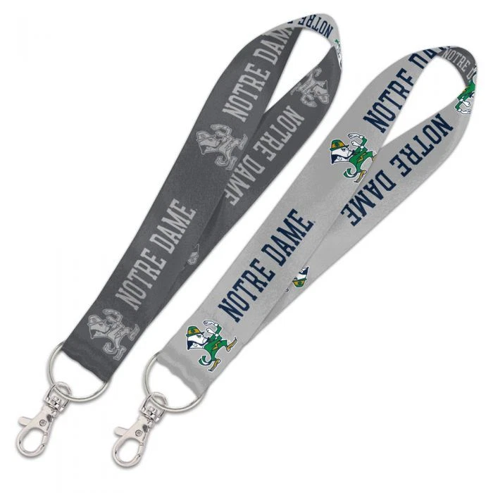 NOTRE DAME FIGHTING IRISH 2 SIDED WRISTLET LANYARD KEYCHAIN 1" WIDTH W/ CLASP - Image 1 of 1