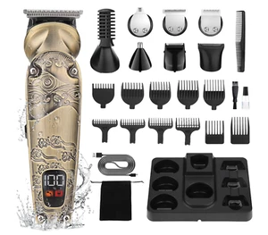Beard Trimmer for Men, T-Blade Hair Trimmer, Cordless Hair Clippers (8 in 1 Set) - Picture 1 of 20