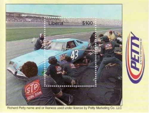 Liberia 2001 - Richard Petty Stamps - Souvenir Sheet MNH - Image 1 of 1