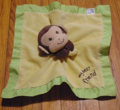 Garanimals Lovey Security Plush Blanket Monkey My Best Friend Yellow Green Brown - Image 1 of 3