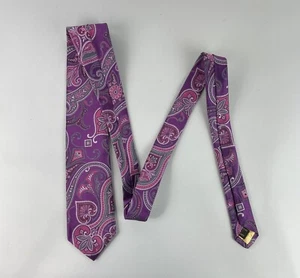 ROBERT TALBOTT BEST OF CLASS NORDSTROM - purple foulard 100% Silk Tie, USA Made! - Picture 1 of 7