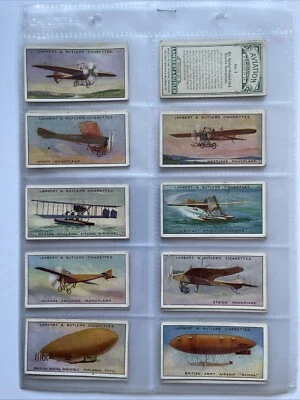 Aviation (Lambert & Butler 1915) Complete set of 25 Original Cigarette Cards - Image 1 of 4