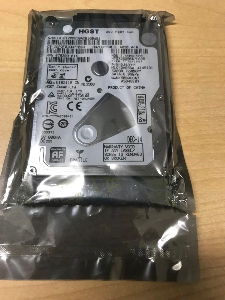 NEW Original HP Pavilion 15-F387WM 500GB Hard Drive  Z7K500-500 7200  678309-014 - Image 1 of 1