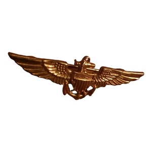  Prendedor de alas de aviador de la Marina militar Balfour 1/20 relleno de oro 10K 1 1/2 pulgada vintage - Imagen 1 de 4