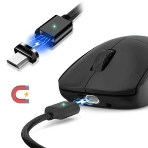 USB Charging Cable Magnetic for Logitech G Pro Wireless X GPW G903 G703 Mouse - Picture 1 of 14