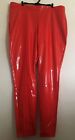 IVY PARK ADIDAS red LAatex Leggings 2X plus size pants rote Lackhose sexy back