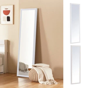 Silver Long Wall Mounted Bathroom Bedroom Hallway Living Room Mirror Full Length - Picture 1 of 25