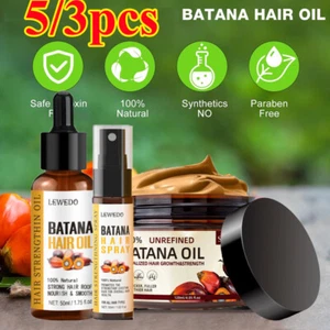 5/3x Batana Oil Serum For Hair Growth Healthier Thicker Fuller Anti Hair Loss - Picture 1 of 42